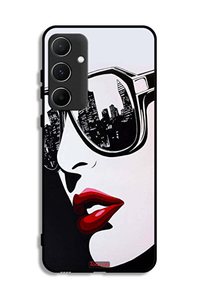 Tolwak Samsung Galaxy A55 5G Protective Case Cover Girl Face Abstract Art