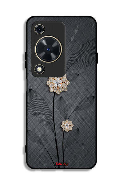 Tolwak غطاء حماية لهاتف هواوي إنجوي 70 بتصميم زهور ماسية