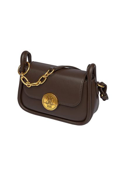 Disney Lady Shoulder bag Material:PU Dark Brown Color