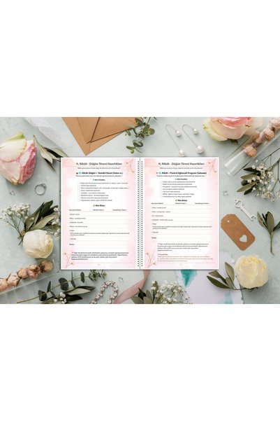 express planlayıcı Bridal Agenda–Step by Step Nesting Planner (A4 Size) Dowry Notebook, Wedding Planner
