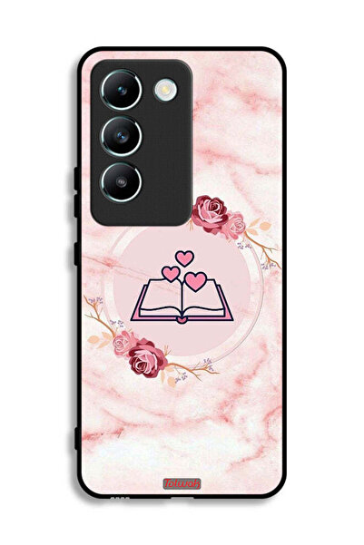 Tolwak غطاء حماية لهاتف Vivo V30 Lite 4G بتصميم ثلاثة قلوب على كتاب