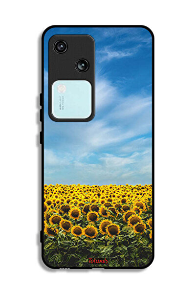 Tolwak غطاء حماية لهاتف Vivo V30 5G بطبعة عباد الشمس تحت السماء
