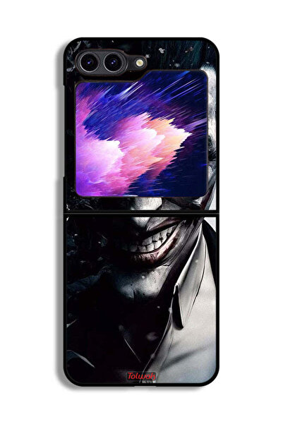Tolwak غطاء حماية لهاتف Samsung Galaxy Z Flip6 بتصميم نصف وجه الجوكر