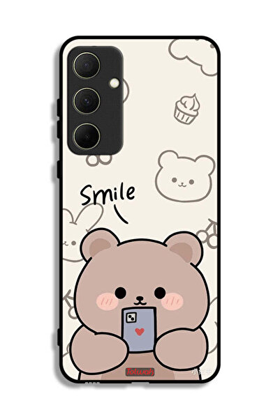Tolwak غطاء حماية لهاتف سامسونج جالاكسي A35 5G برسومات الدب المبتسم