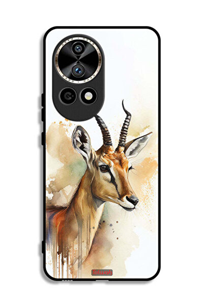 Tolwak غطاء حماية لهاتف هواوي نوفا 12 ألترا 5G بتصميم غزال تجريدي