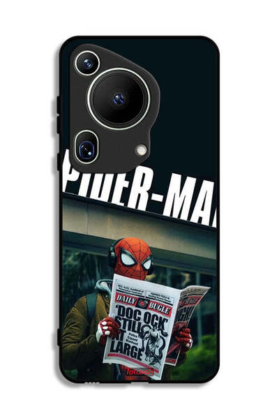 Tolwak غطاء حماية فائق لهاتف هواوي بيورا 70 بتصميم سبايدرمان يقرأ صحيفة