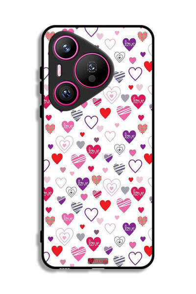 Tolwak غطاء حماية لهاتف هواوي بيورا 70 بنقشة قلوب