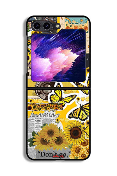 Tolwak غطاء حماية لهاتف Samsung Galaxy Z Flip6 مع اقتباسات وملصقات