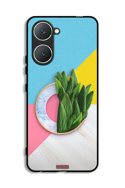 Tolwak غطاء حماية لهاتف Vivo Y03 4G بنقشة أوراق تجريدية