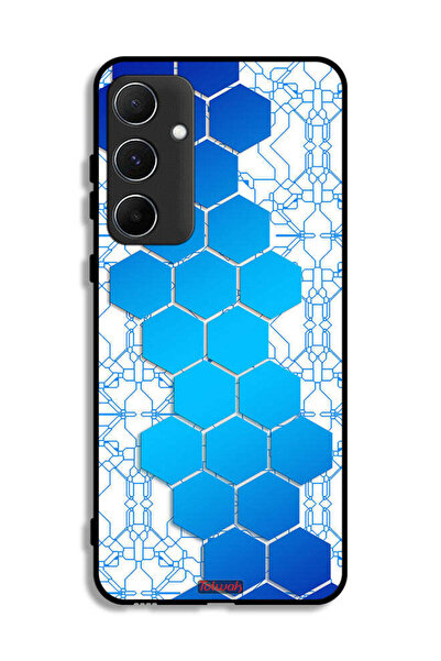 Tolwak غطاء حماية لهاتف سامسونج جالاكسي A55 5G بأيقونات سداسية الشكل من Honey...