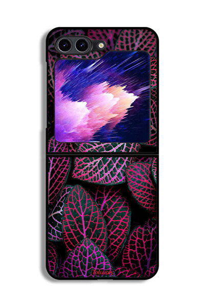 Tolwak غطاء حماية لهاتف Samsung Galaxy Z Flip6 بنقشة أوراق سالجا