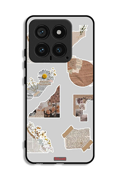 Tolwak غطاء حماية لجهاز شاومي 14 مصنوع من قطع من الملصقات الورقية