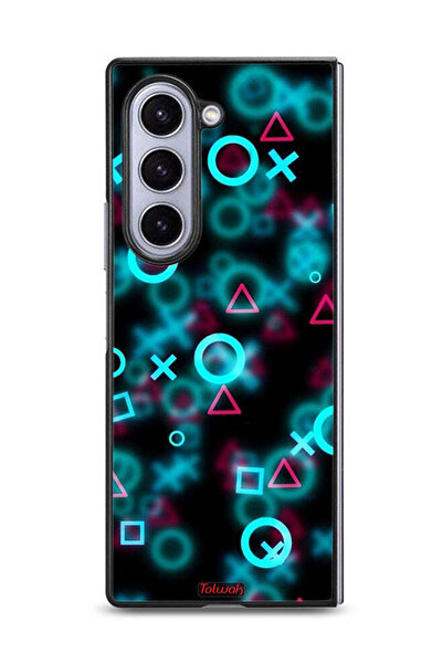 Tolwak غطاء حماية لهاتف سامسونج جالاكسي زد فولد 6 برسومات أيقونات لعبة الحبار...