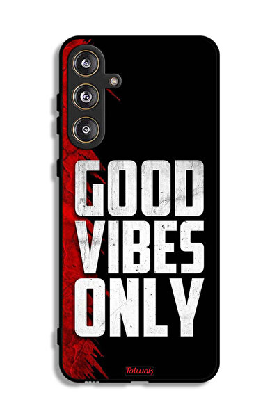 Tolwak Samsung Galaxy F55 5G Protective Case Cover Good Vibes Only