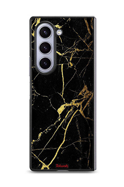 Tolwak غطاء حماية لهاتف سامسونج جالاكسي زد فولد 6 - رخامي متصدع