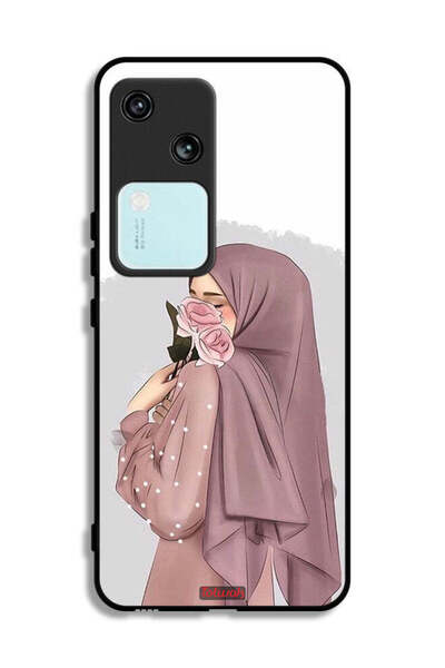 Tolwak غطاء حماية لهاتف Vivo S18 5G برسومات فتاة تحمل ورودًا