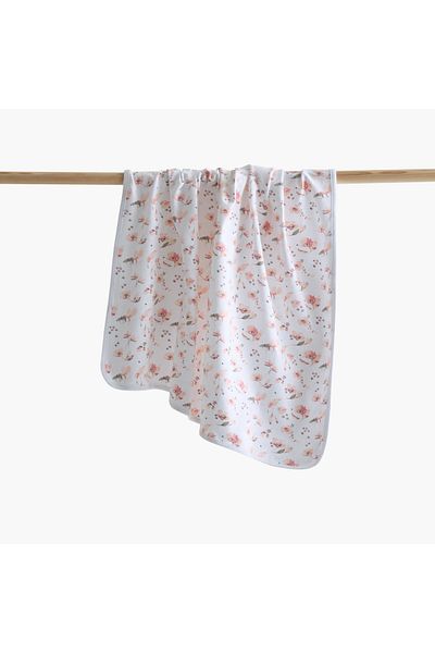 Juniors All-Over Floral Print Receiving Blanket - 70x70 cm