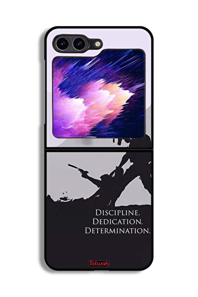 Tolwak غطاء حماية لهاتف Samsung Galaxy Z Flip6 بتصميم "الانضباط والتفاني والت...