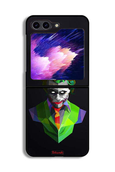 Tolwak غطاء حماية لهاتف Samsung Galaxy Z Flip6 بتصميم فن تجريدي للجوكر