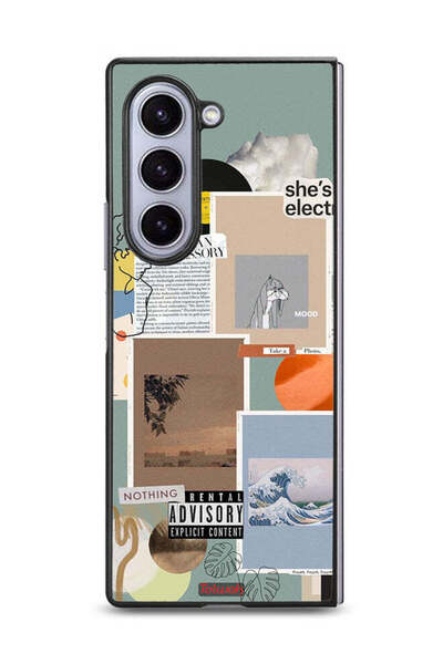 Tolwak غطاء حماية لهاتف Samsung Galaxy Z Fold6 بتصميم "She Is Electric"