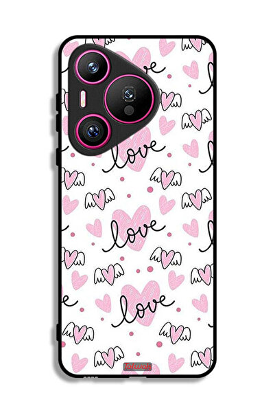 Tolwak غطاء حماية لهاتف هواوي بيورا 70 بنمط فني بنقشة حب وقلب