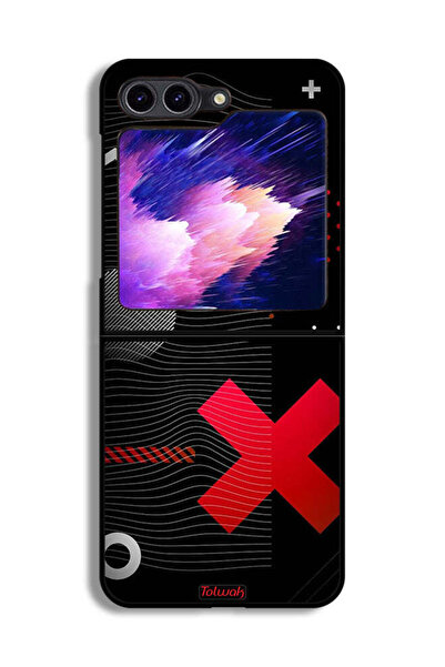 Tolwak غطاء حماية لهاتف Samsung Galaxy Z Flip6 بعلامة الصليب