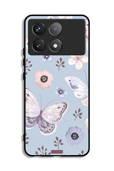 Tolwak Xiaomi Poco F6 Pro Protective Case Cover Butterflies And Flowers