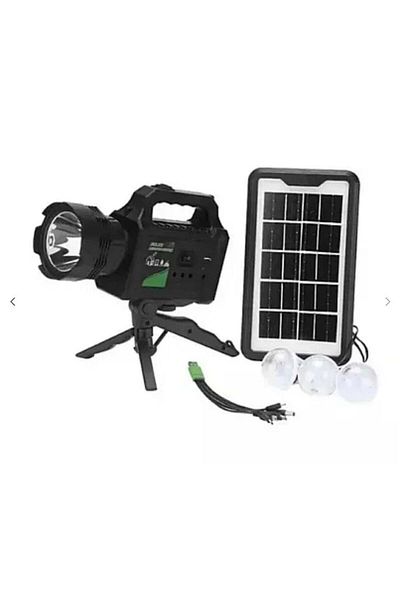 divendi-ro Solar flashlight kit with tripod and 3 bulbs GD-P50 HA