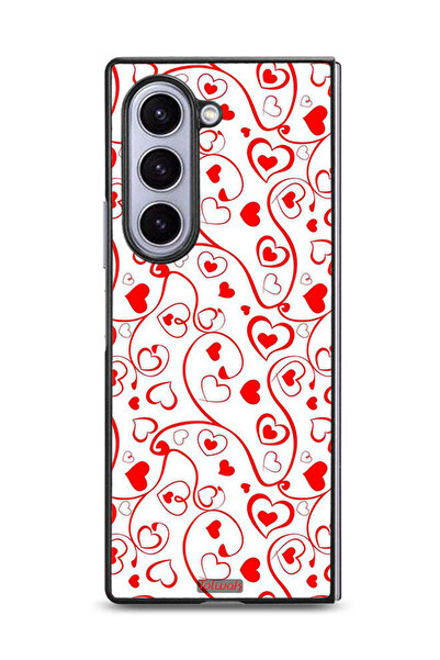 Tolwak غطاء حماية لهاتف سامسونج جالاكسي زد فولد 6 بنقشة قلوب