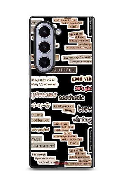 Tolwak غطاء حماية لهاتف سامسونج جالكسي زد فولد 6 بملصقات اقتباسات جميلة