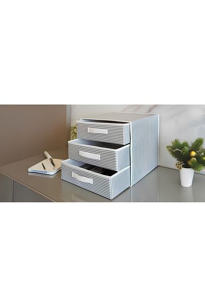 Tex Republic (3 Pcs) Alas 3-Compartment/Compartment Drawer New Season Nano Technology Fabric 32*32*32cm