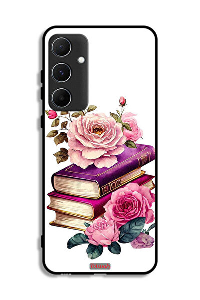 Tolwak غطاء حماية لهاتف سامسونج جالاكسي A55 5G بنقشة الورود والكتب