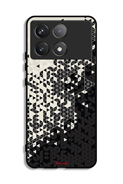 Tolwak غطاء حماية لهاتف شاومي ريدمي K70 برو بنمط مثلث فني رقمي