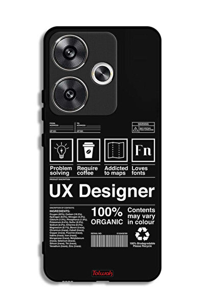 Tolwak Xiaomi Poco F6 5G Protective Case Cover Ux Designer Sticker