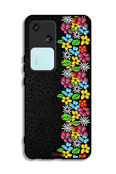 Tolwak Vivo V30 5G Protective Case Cover Flowers Line