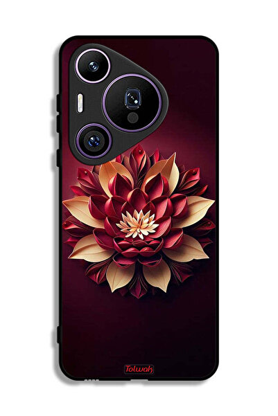 Tolwak غطاء حماية لهاتف هواوي بيورا 70 برو بتصميم زهور تجريدية