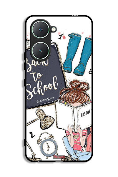 Tolwak غطاء حماية لهاتف Vivo Y03 4G بطبعة فتاة مدرسية تقرأ التاريخ