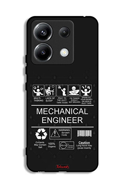 Tolwak غطاء حماية لهاتف Xiaomi Poco X6 5G، ملصق مهندس ميكانيكي