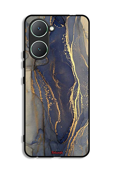 Tolwak غطاء حماية لهاتف Vivo Y03 4G بنمط رخامي لامع