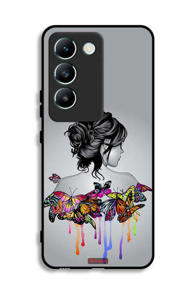 Tolwak Vivo V30 Lite 4G Protective Case Cover Butterflies And Girl Abstract Art