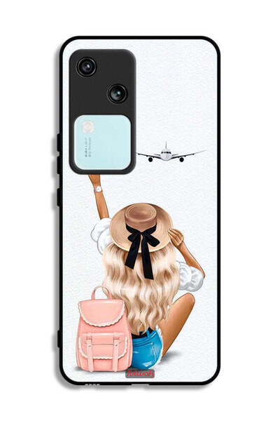 Tolwak غطاء حماية لهاتف Vivo S18 5G - فتاة تحب السفر