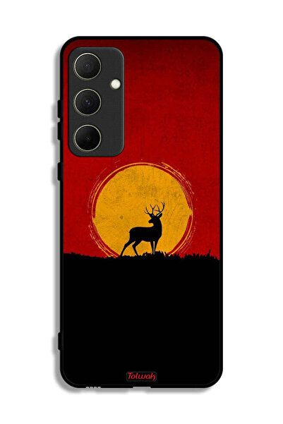 Tolwak غطاء حماية لهاتف Samsung Galaxy A35 5G بتصميم غزال وقمر