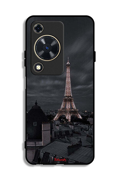Tolwak غطاء حماية لهاتف هواوي إنجوي 70 بتصميم برج إيفل في الليل