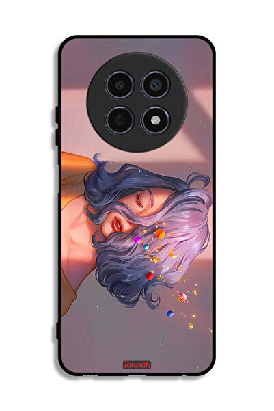 Tolwak Realme 12 5G Protective Case Cover Girl And Space Art