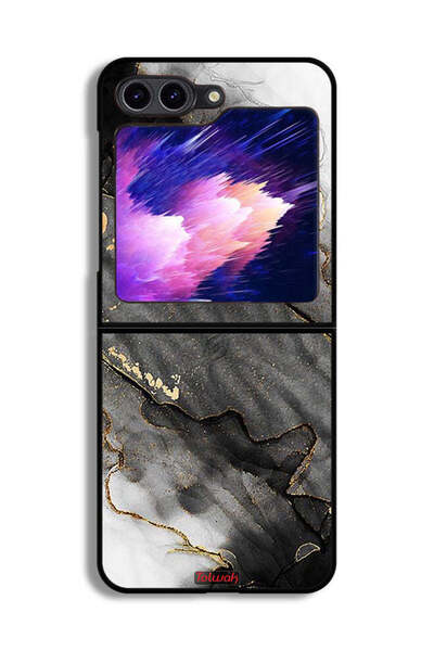 Tolwak غطاء حماية لهاتف Samsung Galaxy Z Flip6 - رخامي لامع