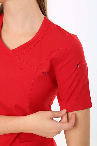 İBA MEDİKAL Costum medical ISOFT (croială slim) roșu pentru femei