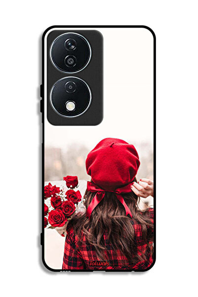 Tolwak غطاء حماية لهاتف Honor X7b 5G يحمل زهورًا