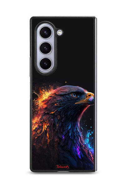 Tolwak غطاء حماية لهاتف Samsung Galaxy Z Fold6 بتصميم فن النسر