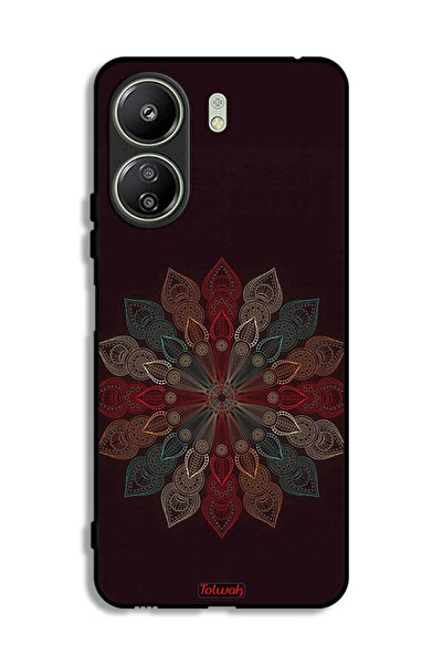 Tolwak غطاء حماية لهاتف شاومي ريدمي 13C بتصميم زهرة ماندالا