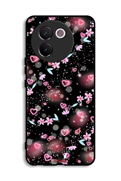 Tolwak غطاء حماية لهاتف Vivo V30e 5G بنقشة قلوب وأزهار صغيرة